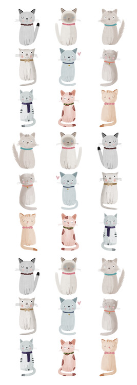 Ilustracija Cat Family