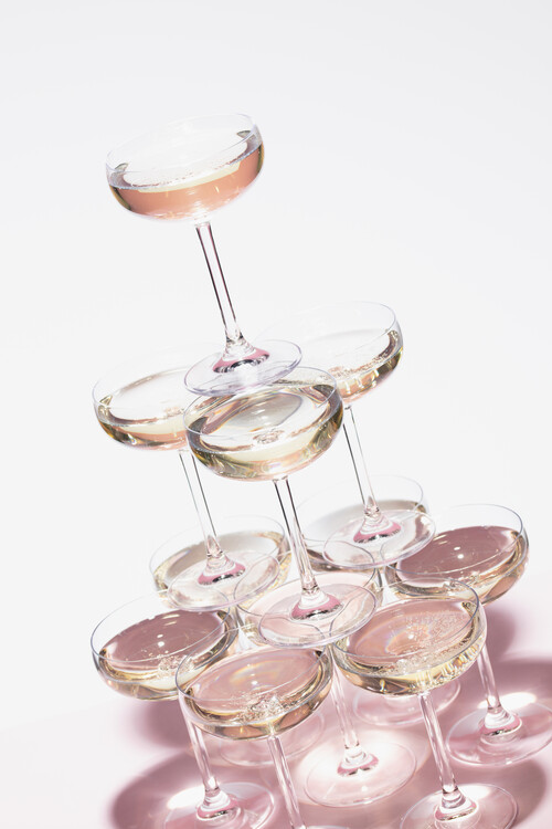 Konstfotografering Champagne tower 1