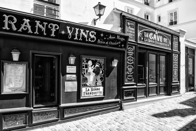 Artă fotografică Black Montmartre - La Bonne Franquette
