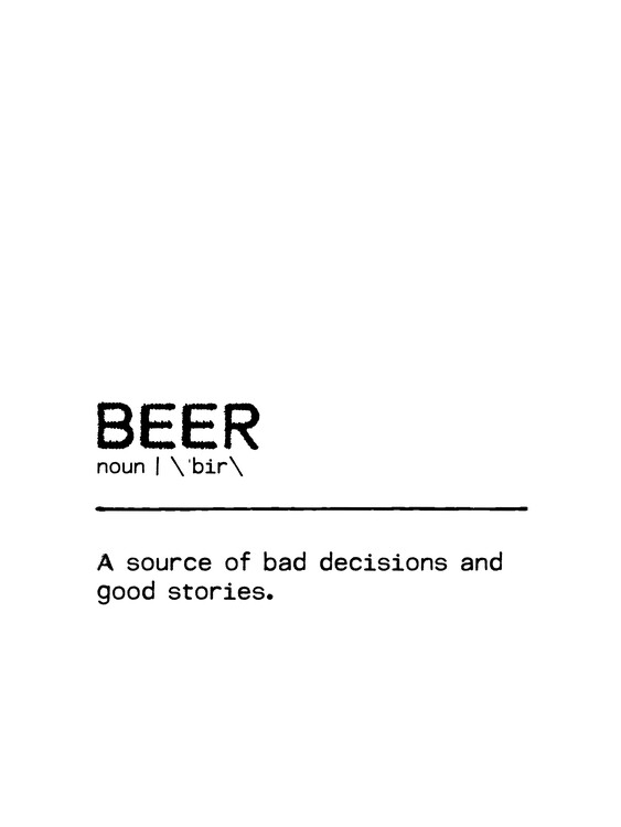 Illustration Quote Beer Stories