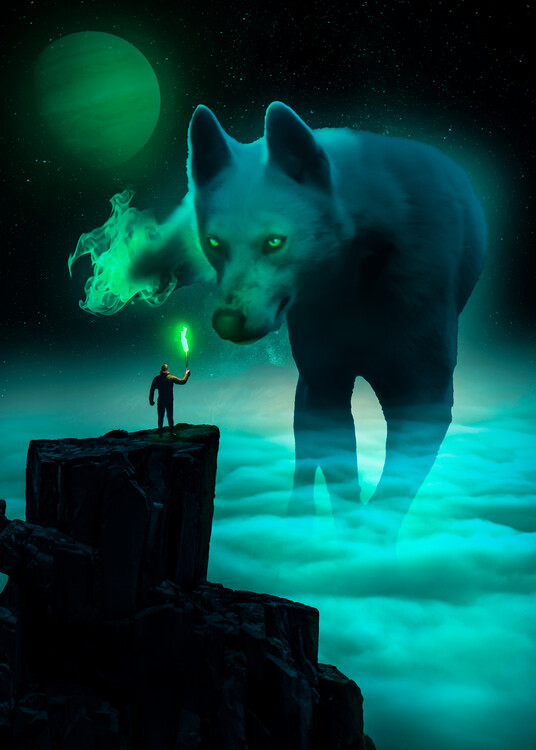 Wall Art Print | Mystic Wolf Animal | Europosters