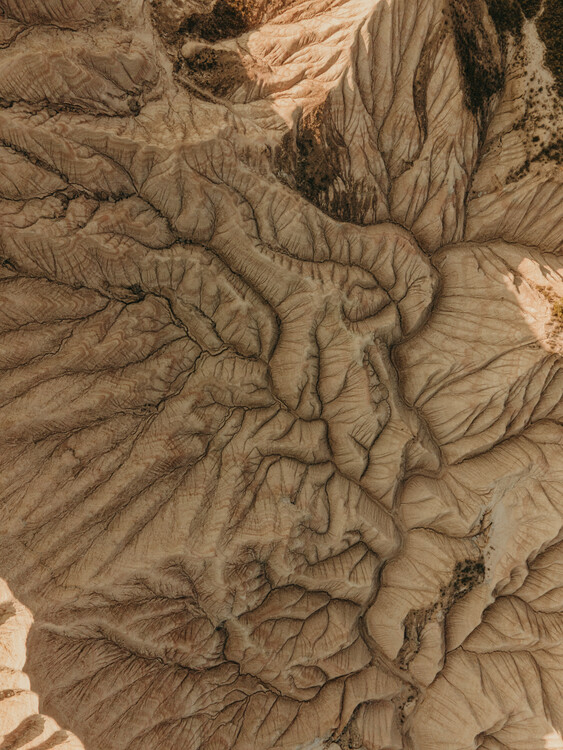 Umělecká fotografie Arid desert from drone