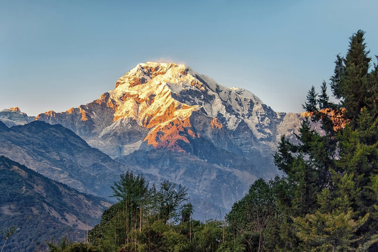 Umelecká fotografie Himalayas Sunset