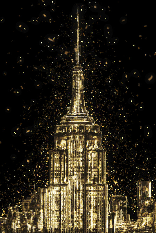 Ilustracija Golden WallArt - The Empire State Building