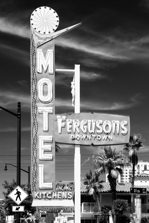 Kunstfotografie Black Nevada - Fergusons Downtown Motel Vegas