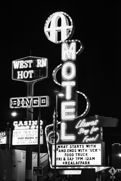 Konstfotografering Black Nevada - Vegas Motel