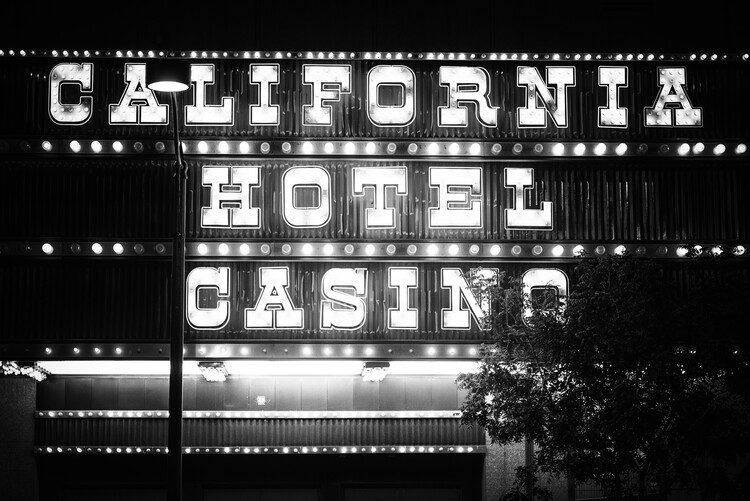 Umelecká fotografie Black Nevada - Fremont California Hotel Casino