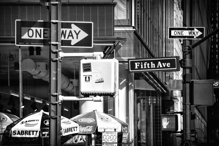 Umělecká fotografie Black Manhattan - Fifth Avenue