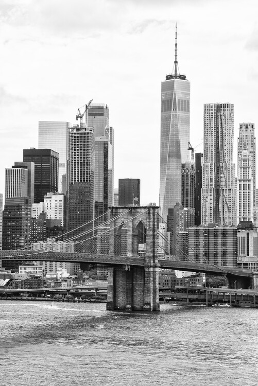 Художествена фотография Black Manhattan - New York Skyscrapers