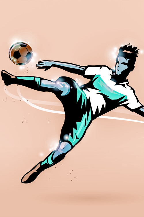Umělecký tisk Football Soccer Fußball Ball Sport