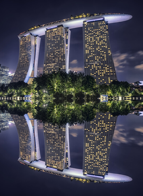Obraz na plátně Singapore By Night