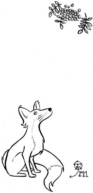 Ilustrace The Fox and the Rowan Berries