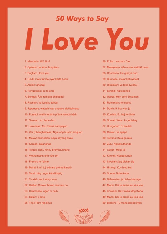 Ilustratie I Love you Poster