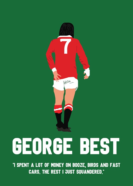 Impressão de arte George Best Football