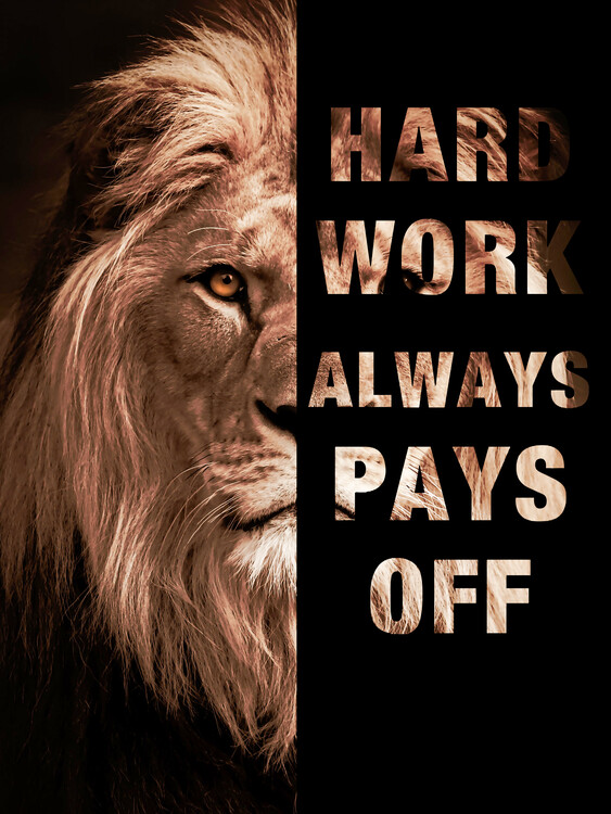 Művészi plakát Motivation Work Hard