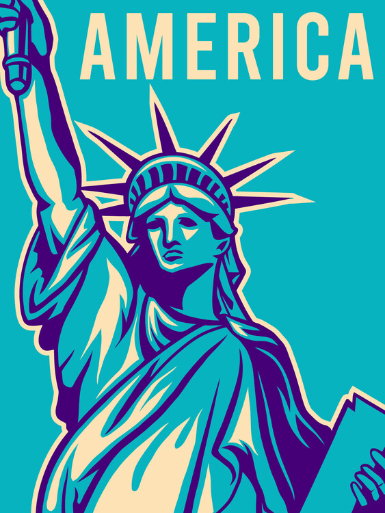 Illustration American Liberty Statue
