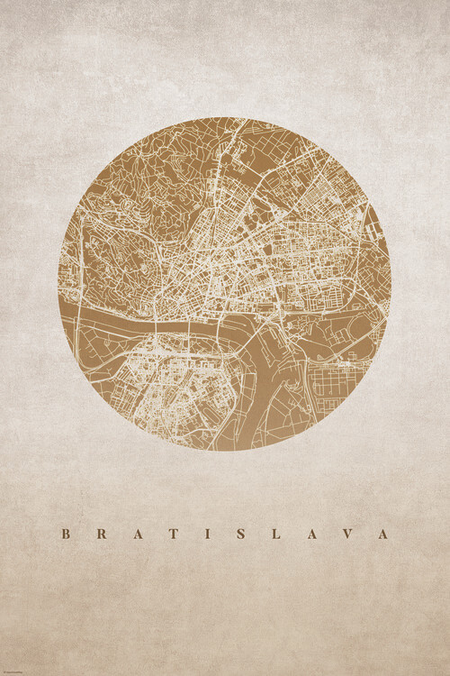 Map Vintage Bratislava