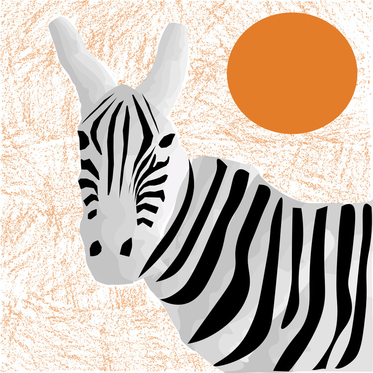 Illustration Beautiful rainbow Zebra