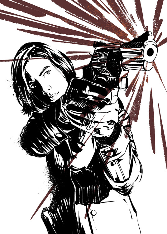 Illustration Gunslinger Zombie Fighter