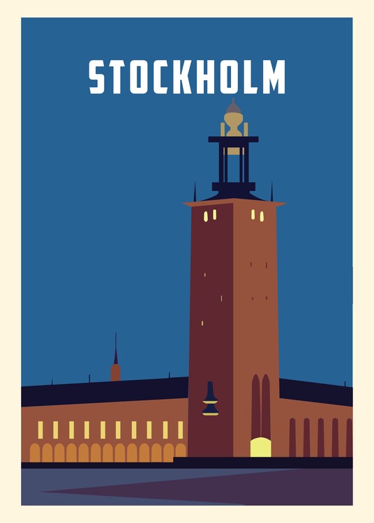 Canvas Print Stockholm City Hall Sweden