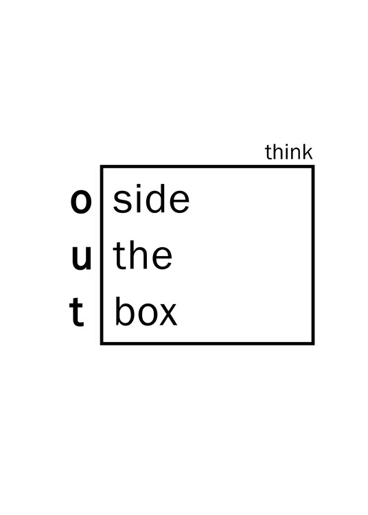 Ilustrácia Think outside the box