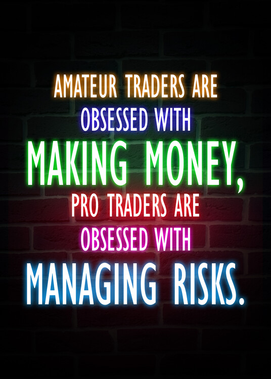 Billede på lærred Making Money-Trader Neon Quote
