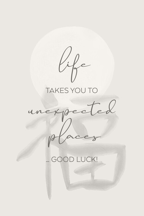 Ilustração Good luck - Japandi Style