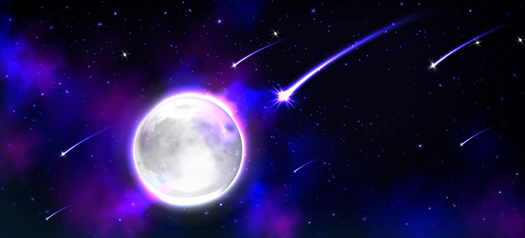 Illustration moon space