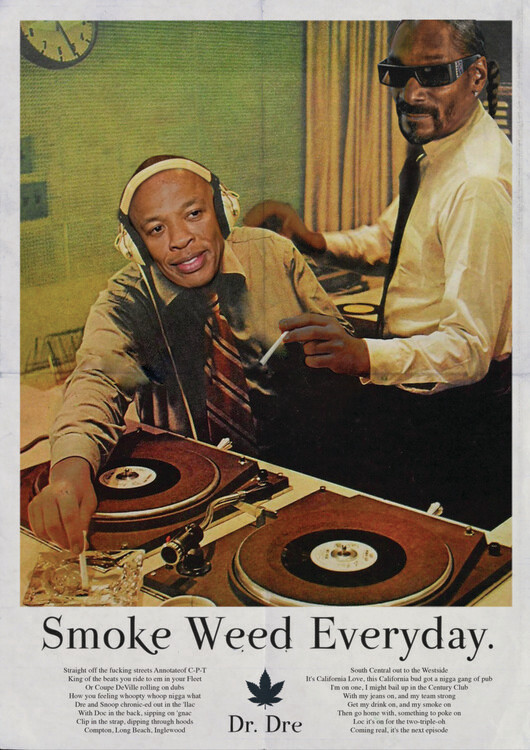 Canvastavla Smoke weed