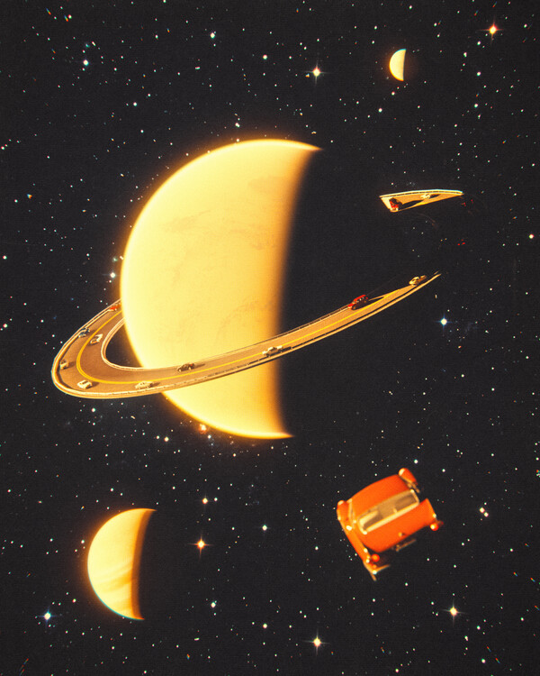 Ilustrace Cars On Saturn