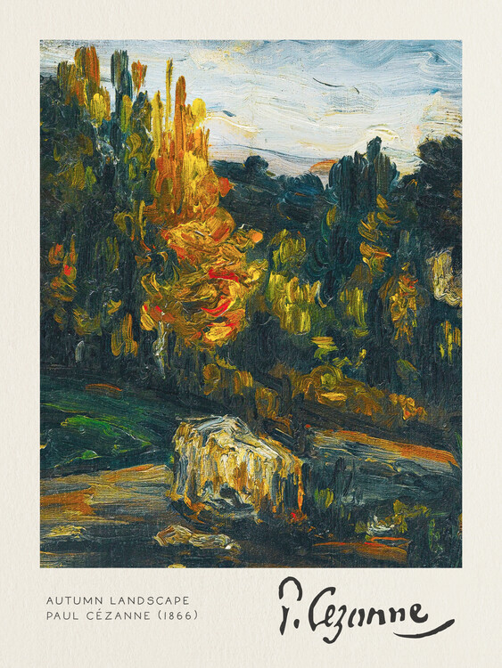 Reprodução do quadro Autumn Landscape - Paul Cézanne