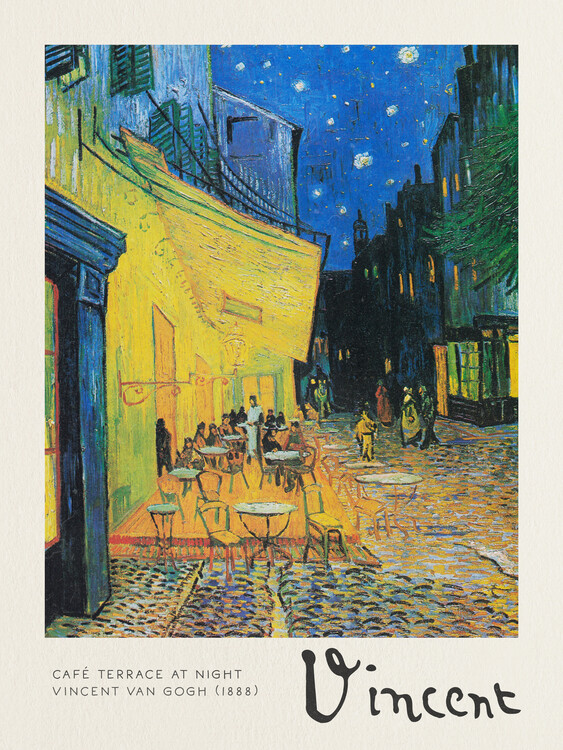 Billede på lærred Café Terrace at Night - Vincent van Gogh