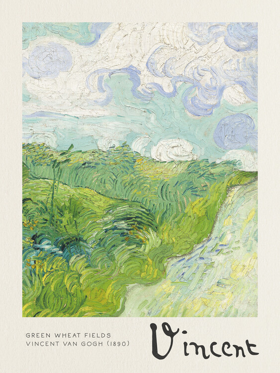 Fine Art Print Green Wheat Fields - Vincent van Gogh