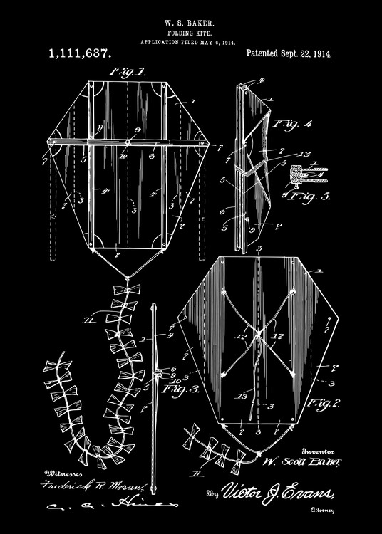 Taiteelliset kuva | Folding Kite Patent | Europosters