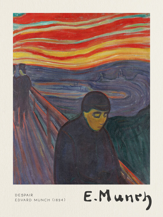 Canvastavla Despair - Edvard Munch