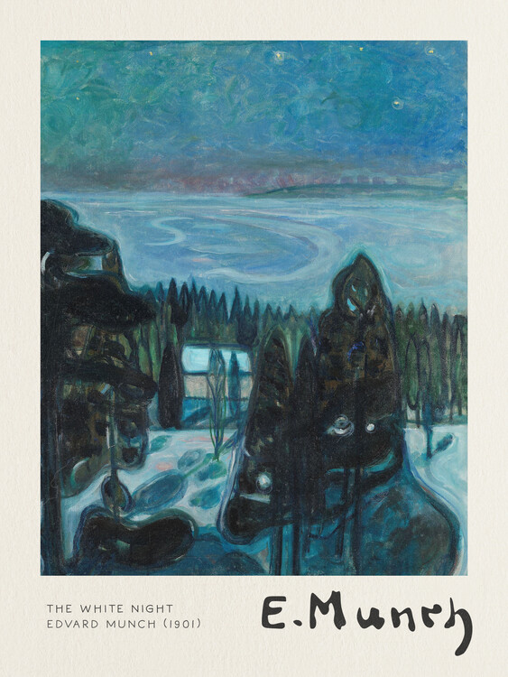 Canvastavla The White Night - Edvard Munch