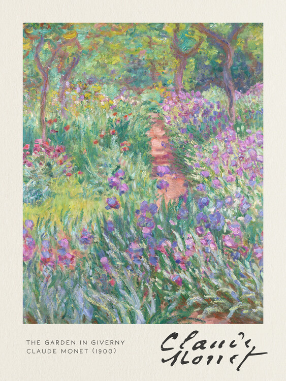 Obrazová reprodukce The Garden in Giverny - Claude Monet, 30x40 cm