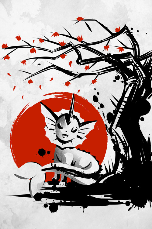 Art Poster Water type under the tree