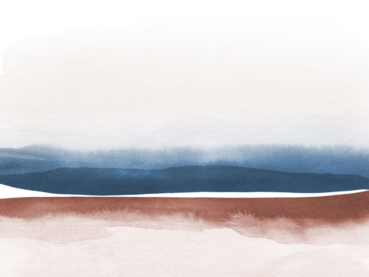 Illusztráció Terracotta and blue lands