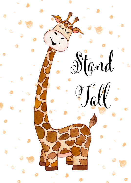 Illustration Stand Tall Giraffe