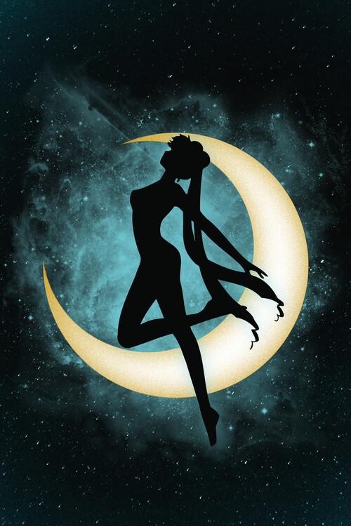 Art Poster Silhouette under the moon