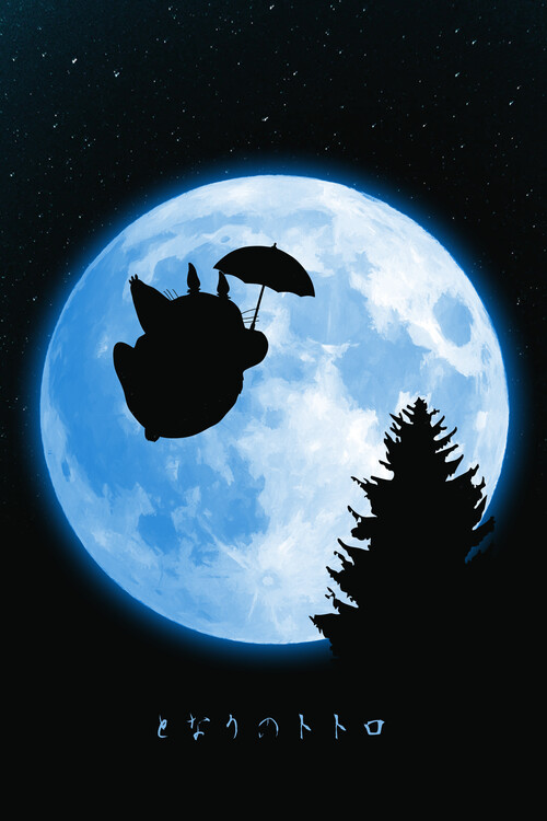 Művészi plakát Flying under the moon