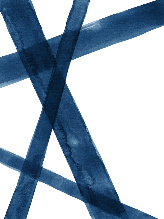 Kuva Blue watercolor lines 1