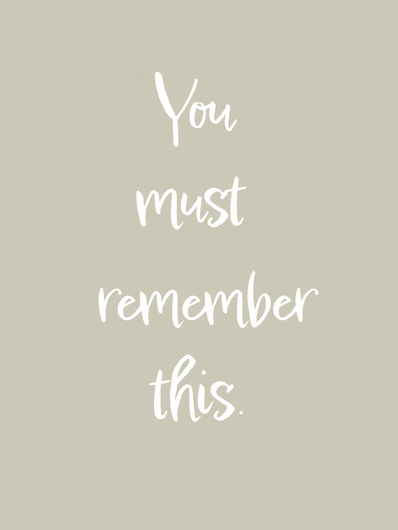 Ilustração You must remember this