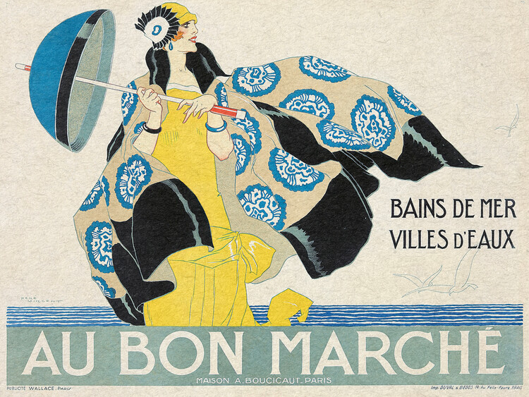 Obraz na plátně Au Bon Marché (Art Nouveau Vintage)