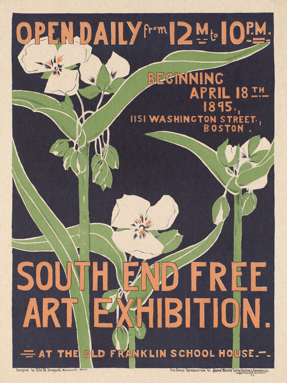 Obrazová reprodukce South End Art Exhibition (Floral Vintage)