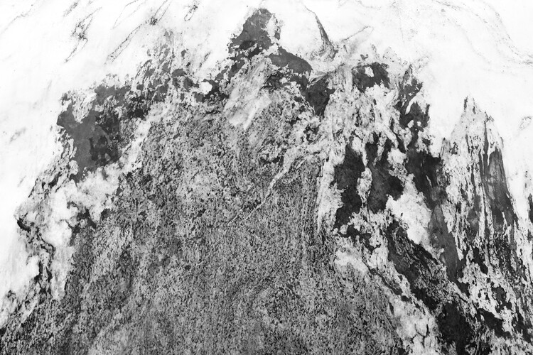 Wallpaper Mural Black and White Marble Mountain