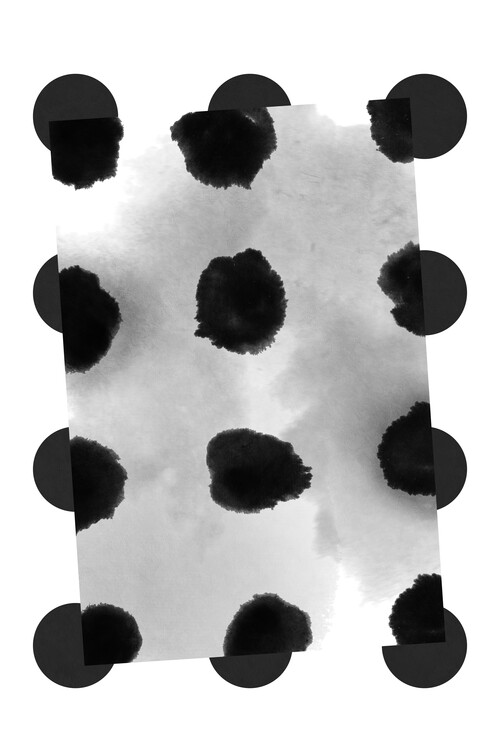 Slika na platnu Abstract Painting Polka Dots Pattern II
