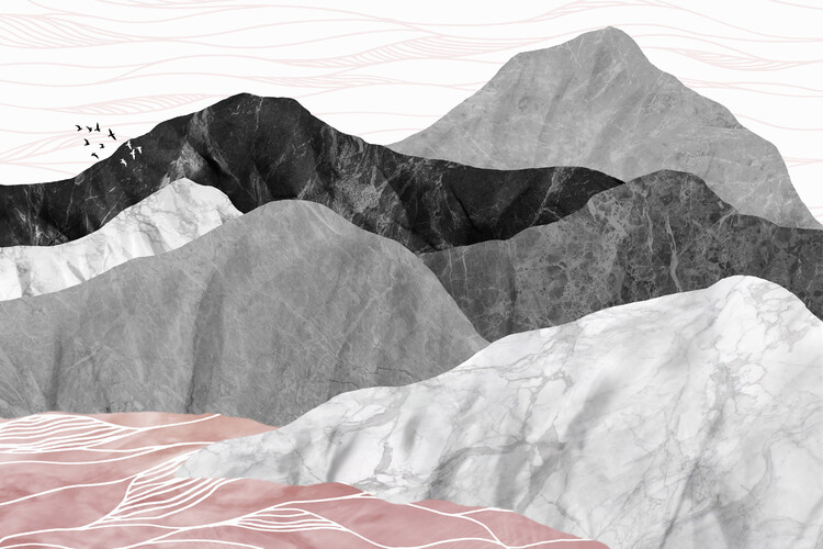 Wallpaper Mural Marble Landscape 02
