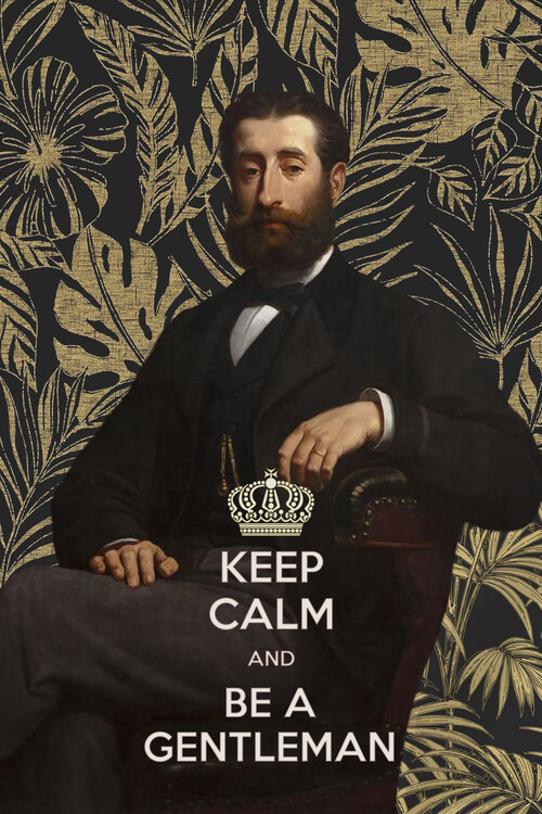 Illustration Keep Calm and Be a Gentleman